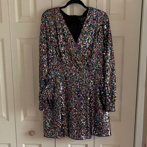 Hutch rainbow sequined dress